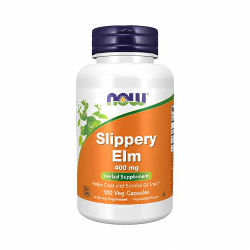 NOW Slippery Elm 400 mg, Красный вяз 400 мг, 100 капсул