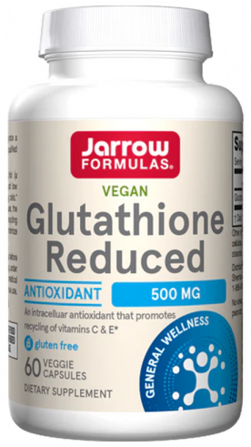 Jarrow Formulas Glutathione Reduced 500 mg, Глутатион Редьюсд 500 мг, 60 капсул