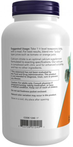 NOW Кальций Цитрат, 227 гр