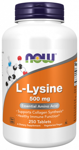 NOW L-Lysine 500 mg, L-Лизин 500 мг