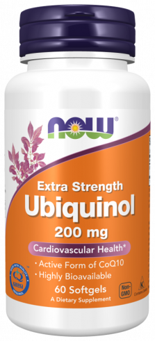 NOW Ubiquinol 200 mg, 60 капсул