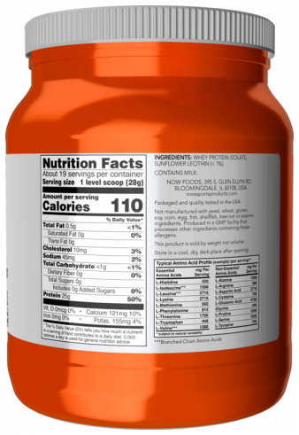 NOW Whey Protein Isolate, 544 грамм