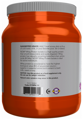 NOW Whey Protein Isolate, 544 грамм