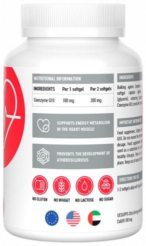Ultrasupps CoQ10, 60 капсул