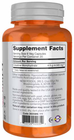 NOW Creatine Monohydrate 750 mg