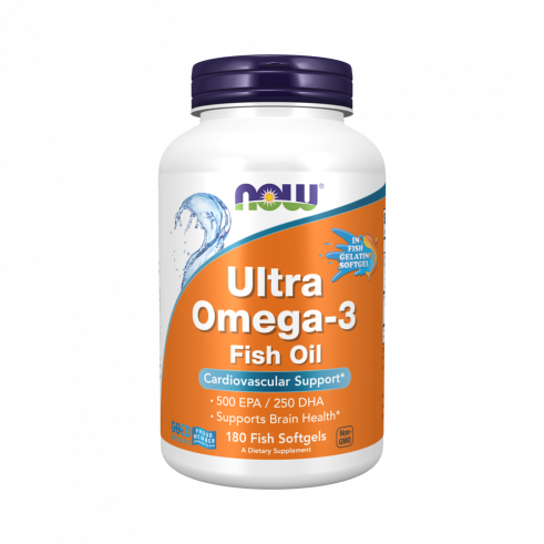 NOW Ultra Omega-3 Fish Oil, 180 капсул