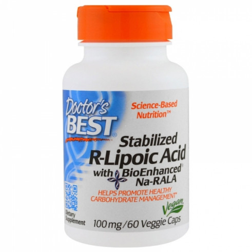 Doctor's Best Stabilized R-Lipoic Acid, Липоевая кислота, 60 капс